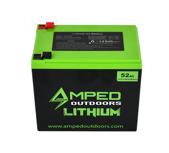 Amped Outdoors (LiFePO4) Bluetooth Lithium Batteries - Battery w/Charger - Image 2