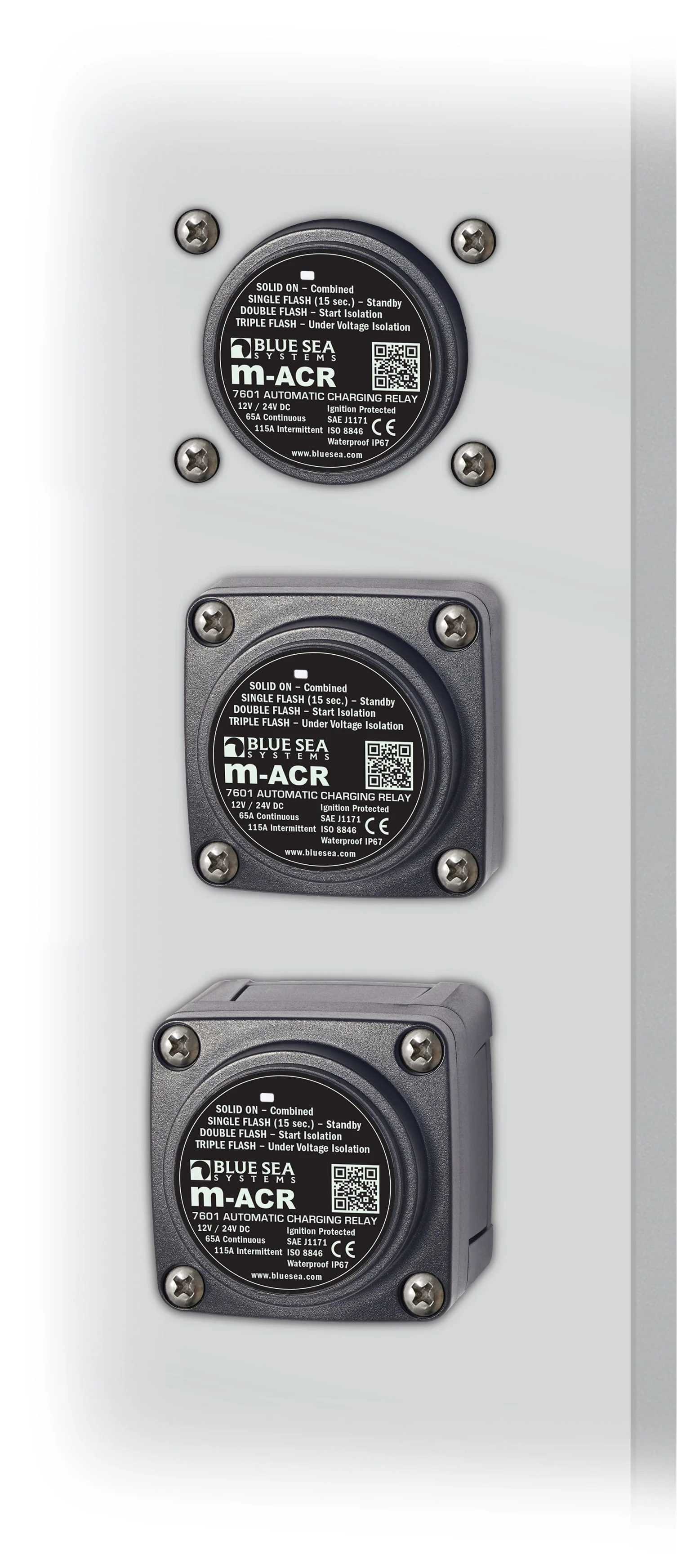 Blue Sea Systems m-Series Automatic Charging Relay - 12/24V DC 65A 7601 - Image 2