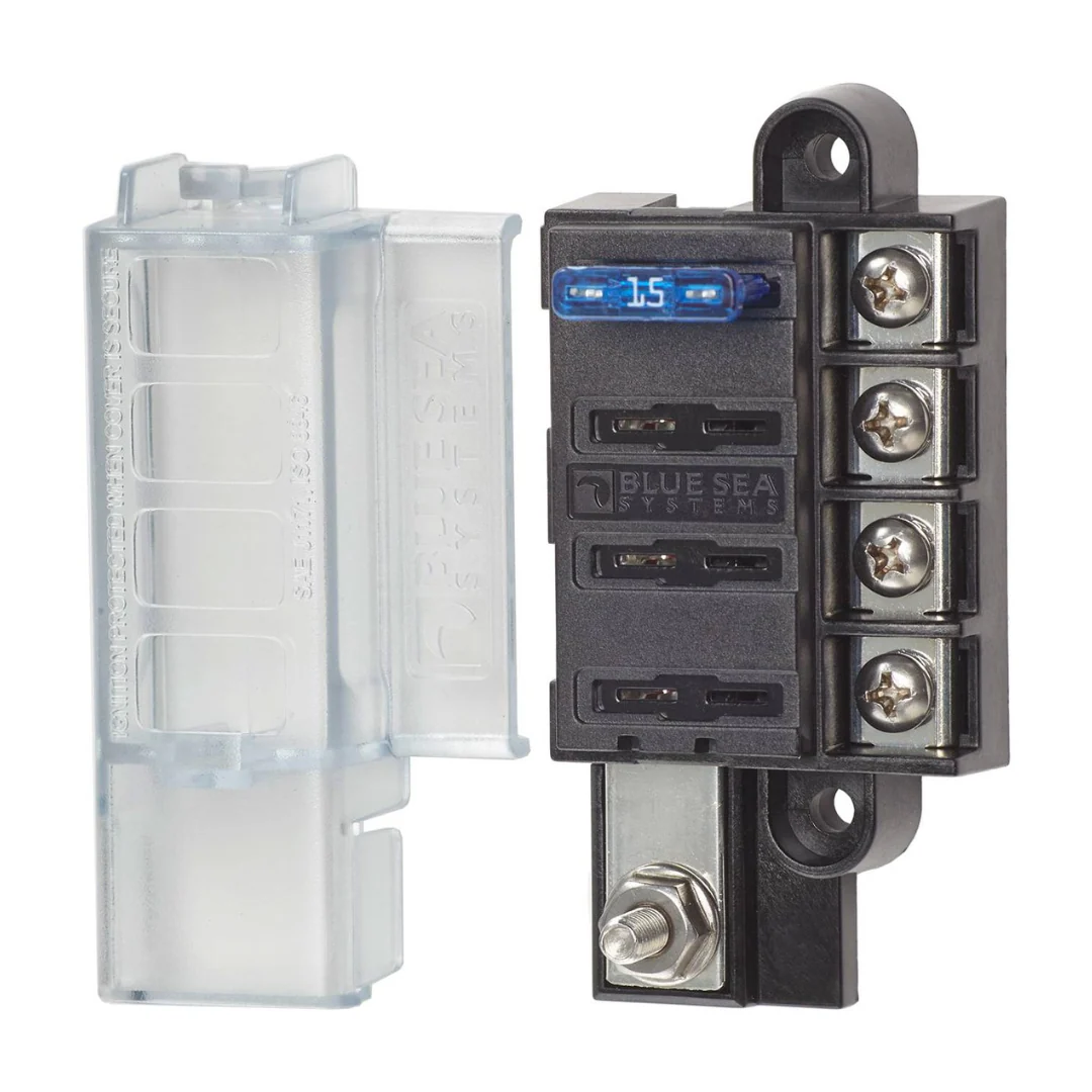 Blue Sea Systems ST Blade Compact Fuse Blocks - 4 Circuits 5045