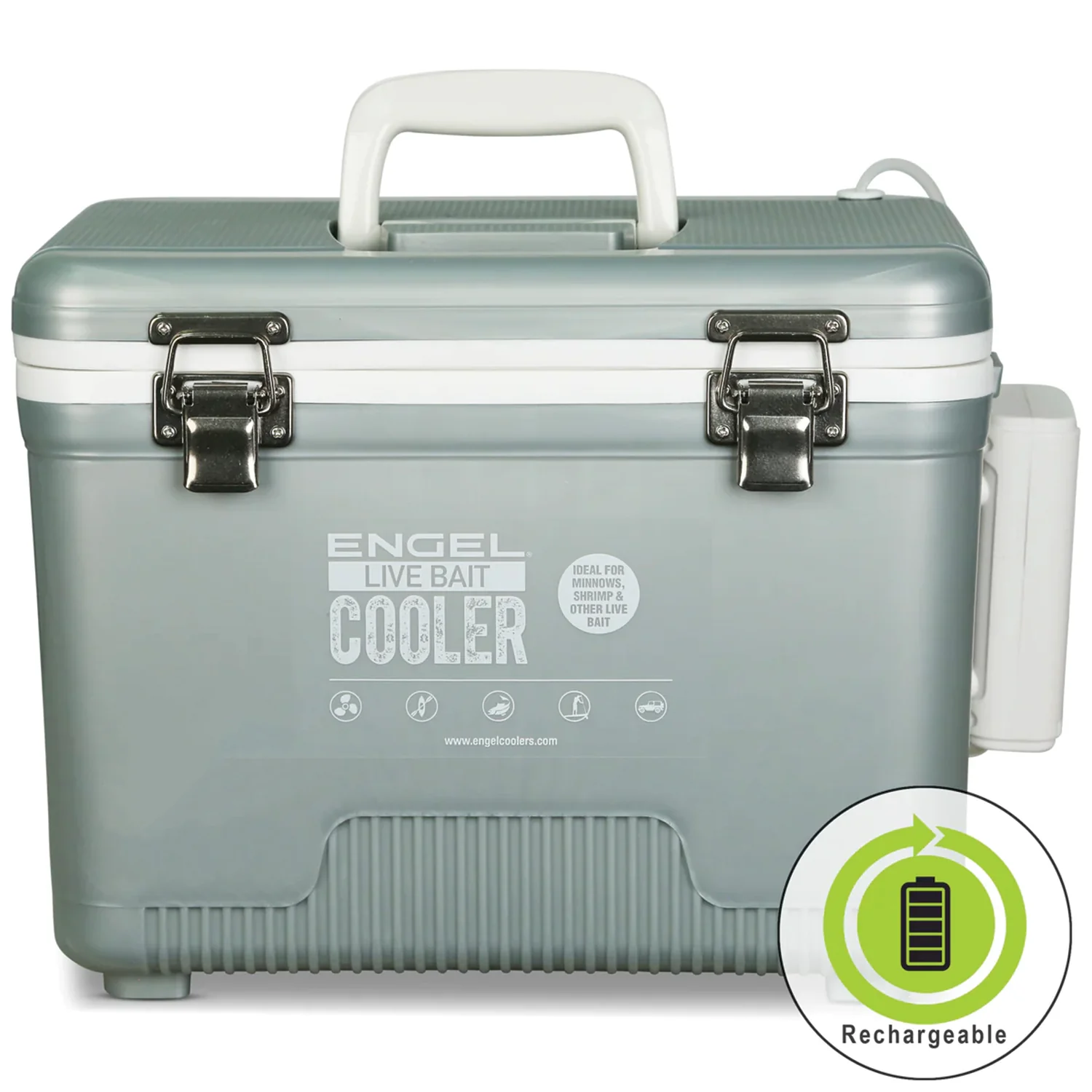 Engel Pro Bait Coolers (Rechargeable Aerator & Stainless Steel Hardware)