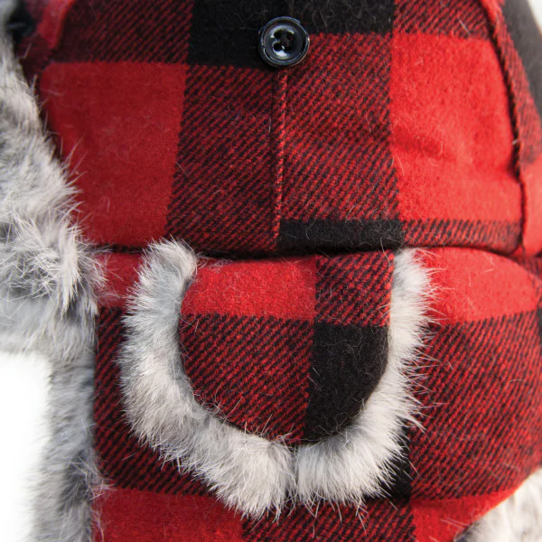 Eskimo Plaid Alaskan Fur Hat - Image 3