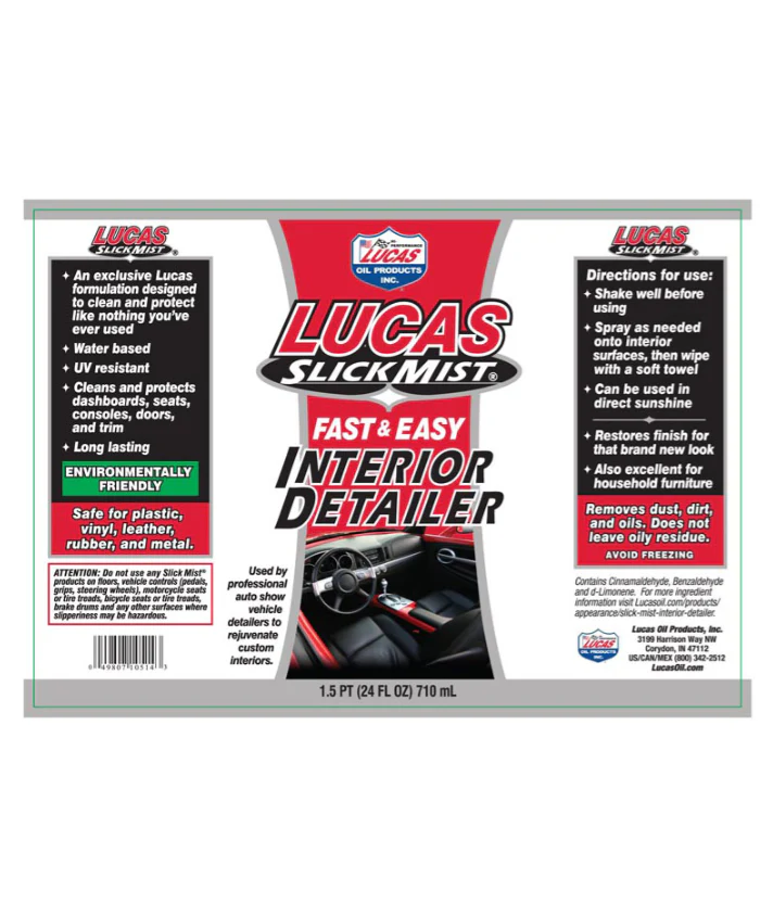 Lucas Slick Mist Interior Detailer 24oz. 10514 - Image 2