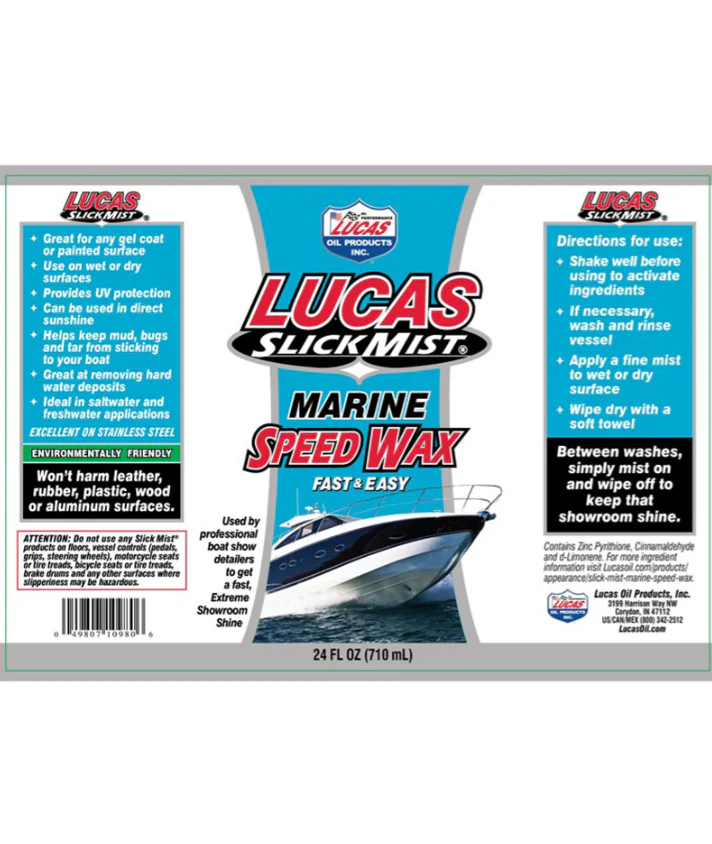 Lucas Slick Mist Marine Speed Wax 24oz. 10980 - Image 2