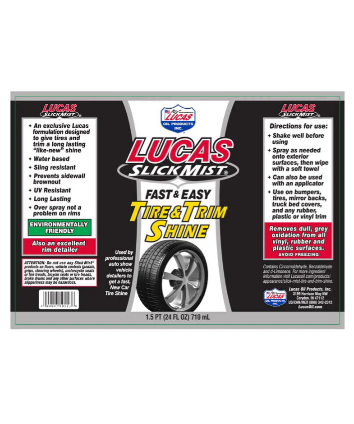 Lucas Slick Mist Tire and Trim Shine 24oz. 10513 - Image 2