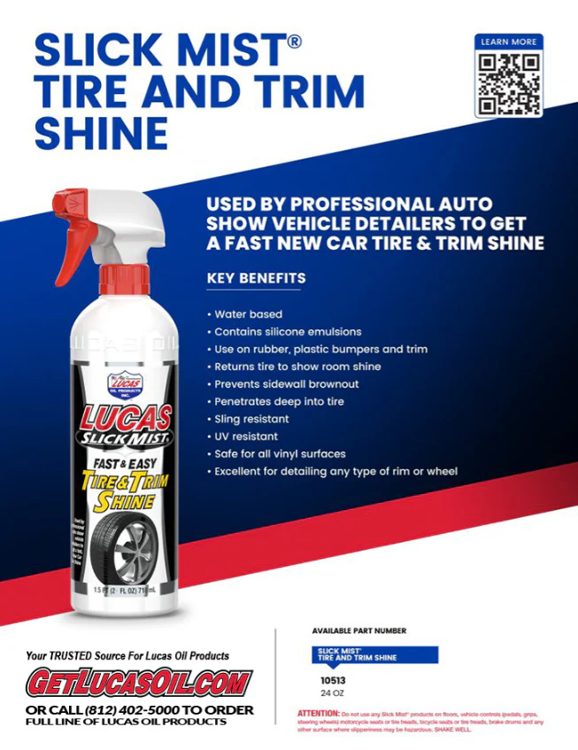 Lucas Slick Mist Tire and Trim Shine 24oz. 10513 - Image 3