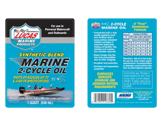 Lucas Synthetic 2-Cylcle Marine Oil - Image 3