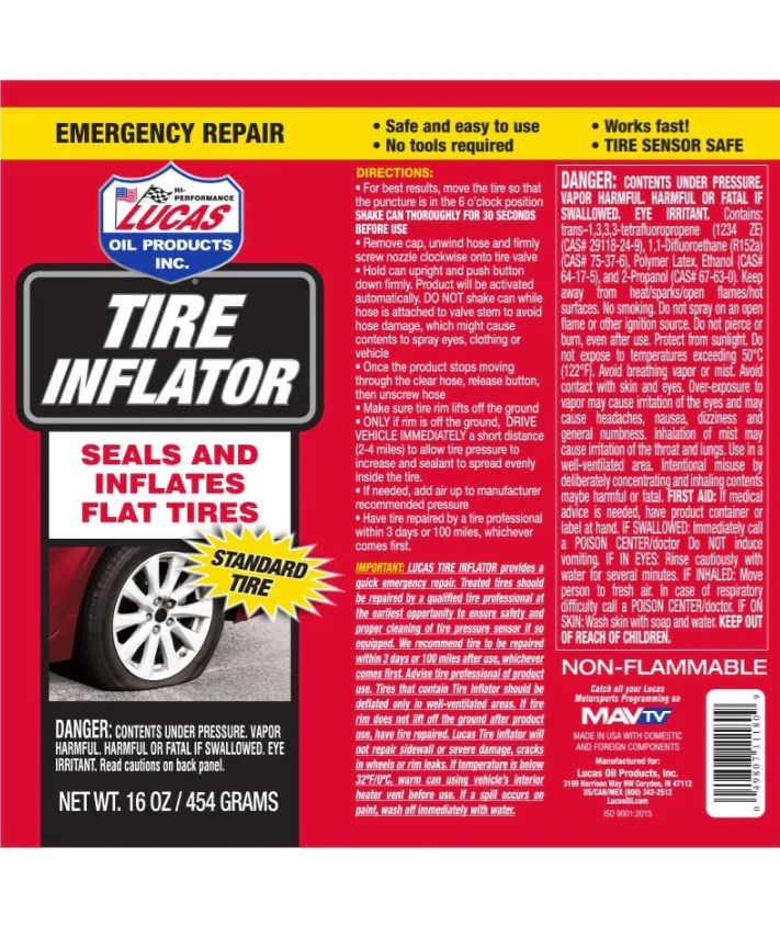 Lucas Tire Inflator 16oz 11180 - Image 2