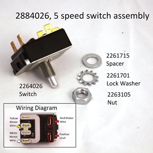 Minn Kota  SWITCH-5 SPEED W/NUT/WSH (C037 P/N: 2884026
