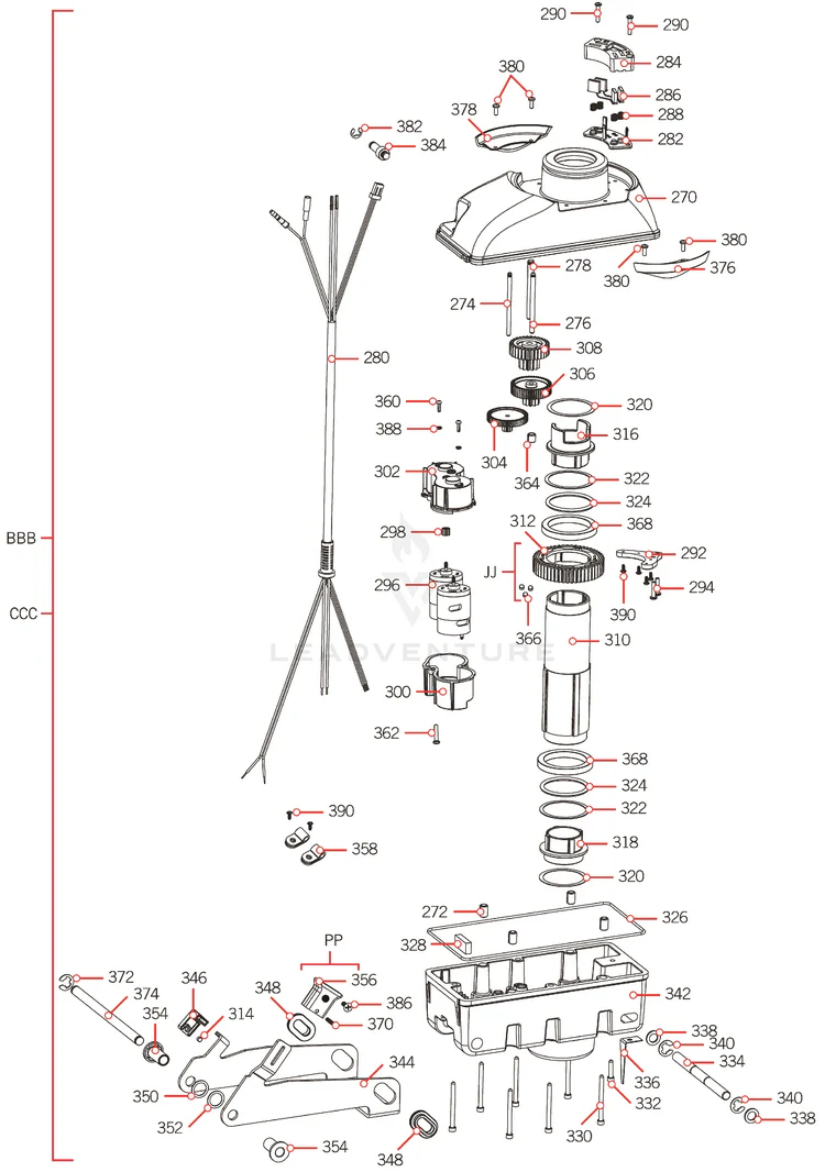 Minn Kota WASHER-THRUST, STEERING P/N: 2321704 - Image 4