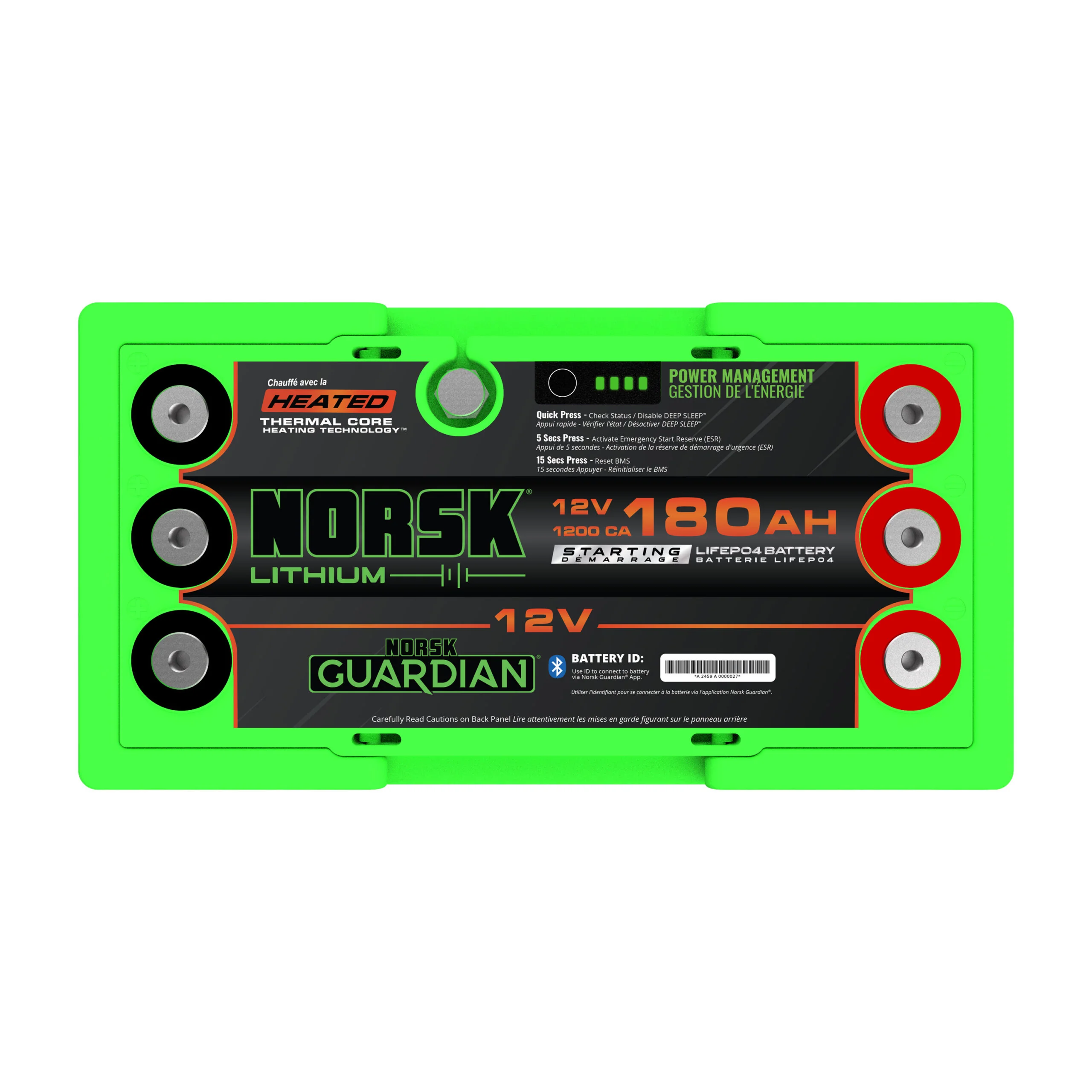 Norsk (LiFePO4) 180Ah 12.8v Lithium Marine Cranking Battery (Heated) - Image 2