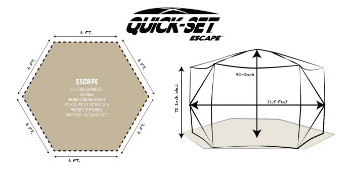 Quick-Set Escape Screen Shelter (6 Sided) - Image 5