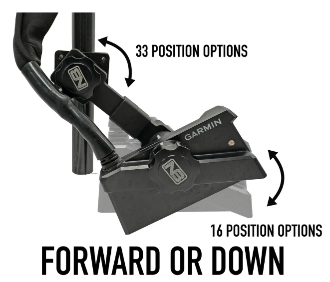 The Net Buddy Dual Mount(Forward & Perspective) for Garmin Livescope LVS32 or Lowrance Active Target 2