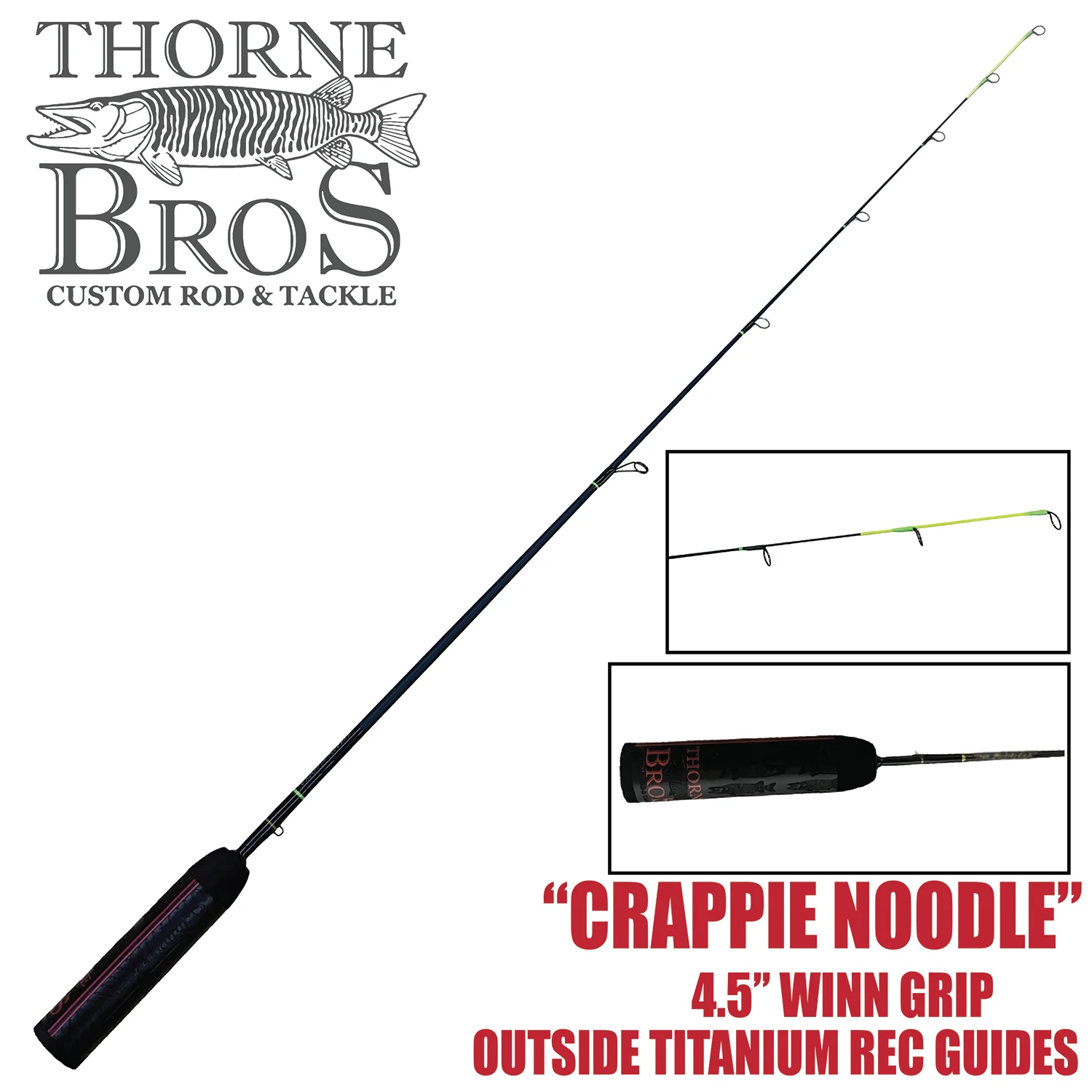Thorne Bros Custom Ice Rod -  MJO Series "Crappie Noodle"
