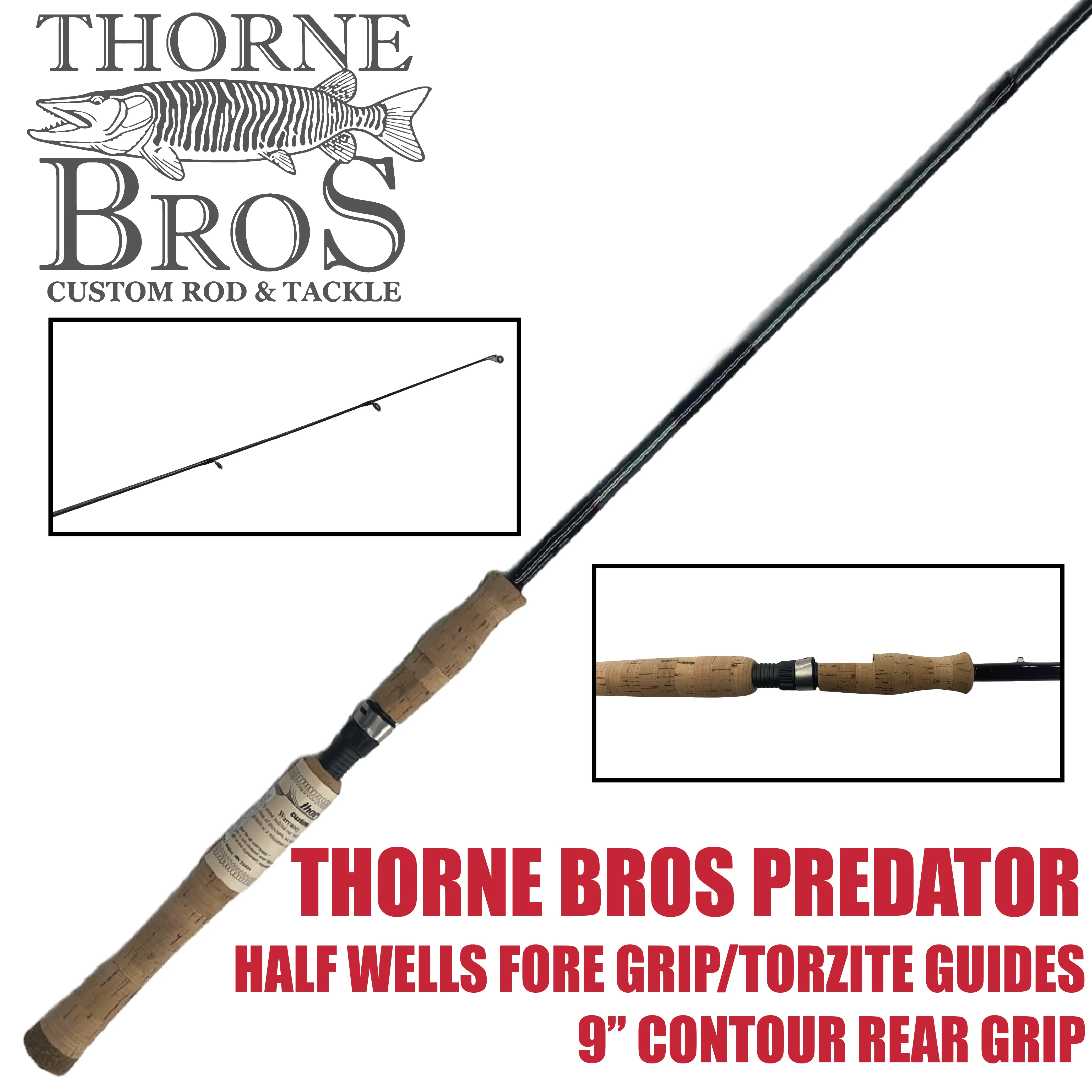 Thorne Bros. Predator Bass/Walleye Rods - Spinning - Image 3