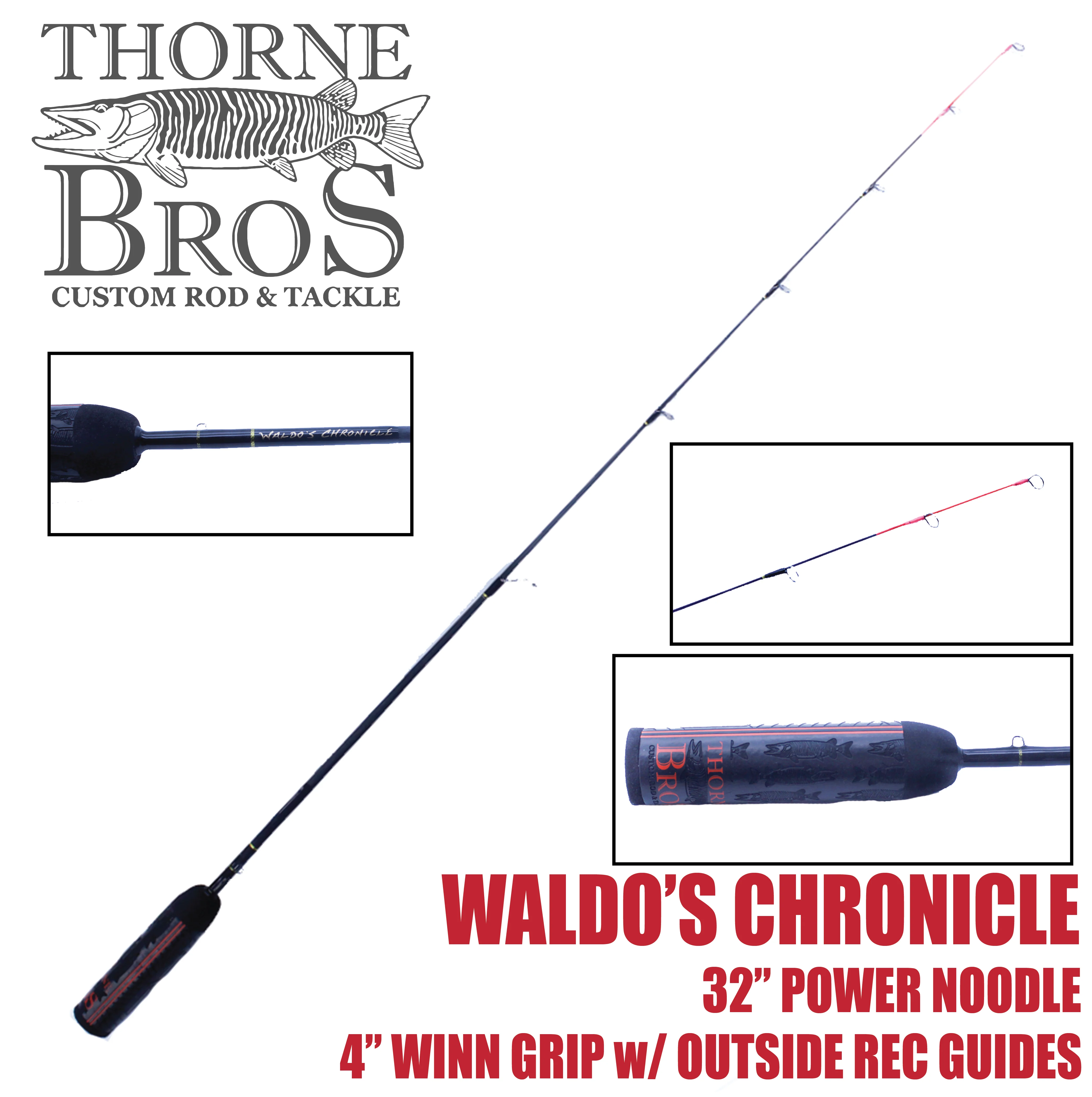 Thorne Bros Custom Ice Rod -  Crappie Chronicles "Waldo"
