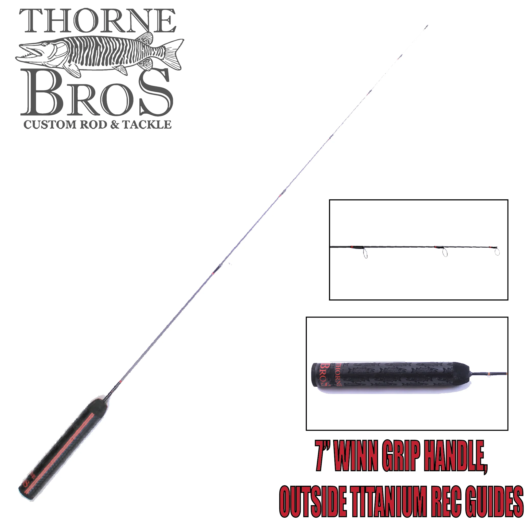Thorne Bros Custom Ice Rod -  Walleye Sweet Heart Options - Image 3