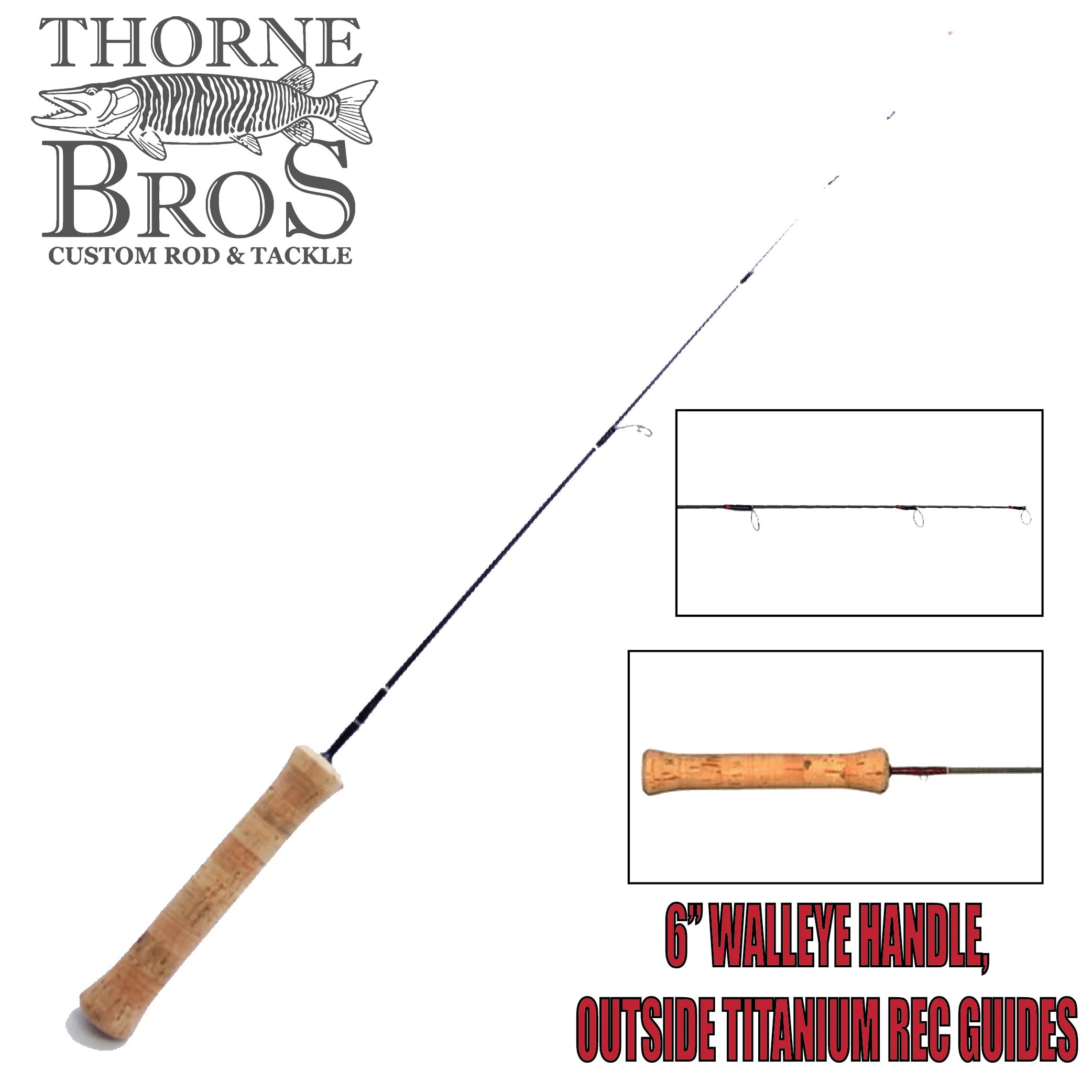 Thorne Bros Custom Ice Rod -  Walleye Sweet Heart Options - Image 4