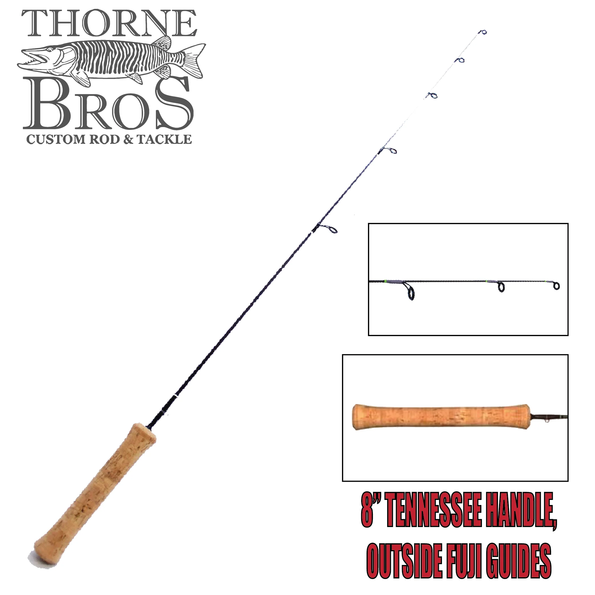 Thorne Bros Custom Ice Rod -  Walleye Sweet Heart Options - Image 5