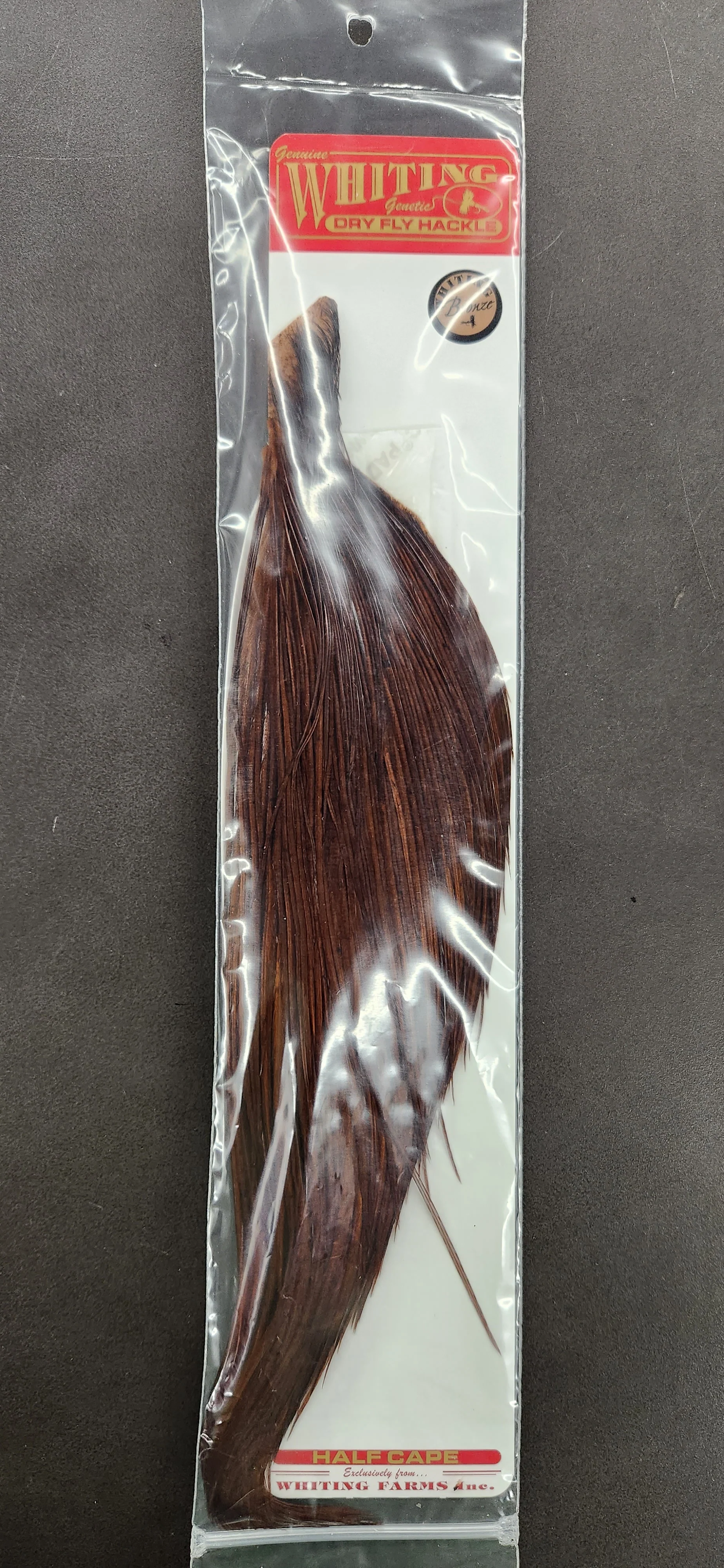 Whiting Rooster Bronze Half Dry Fly Cape - Image 3