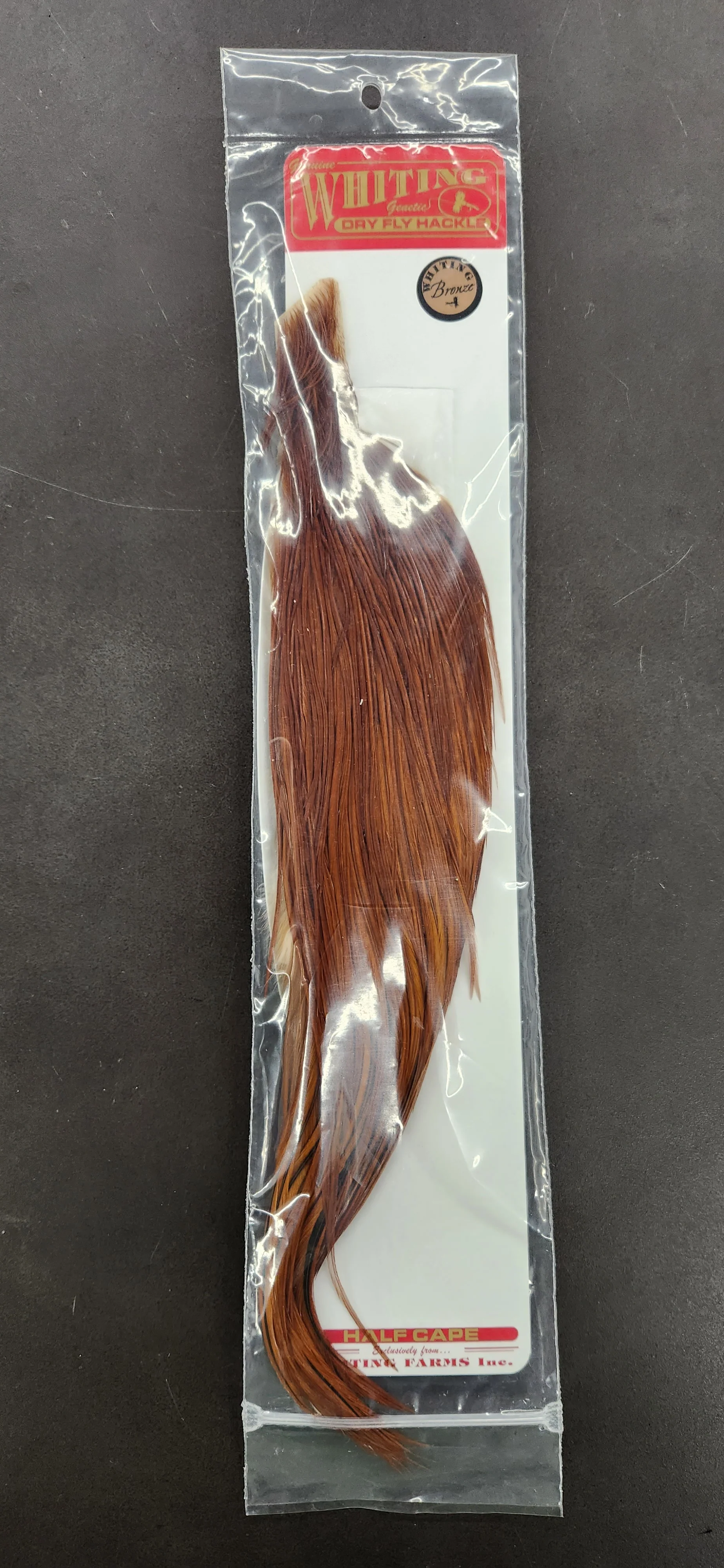 Whiting Rooster Bronze Half Dry Fly Cape - Image 4