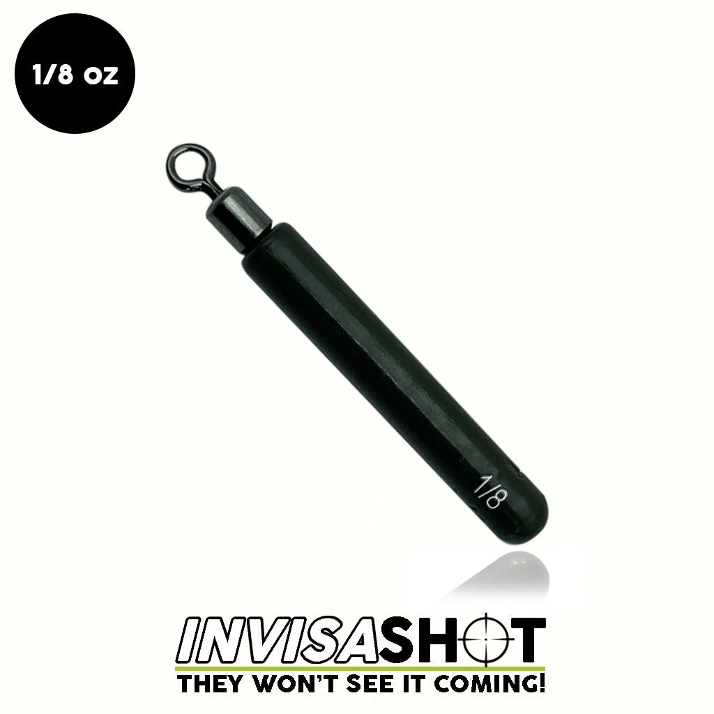 WOO! Tungsten Invisashot Cylinder Drop Shot Weight - Closed Eye - Image 2