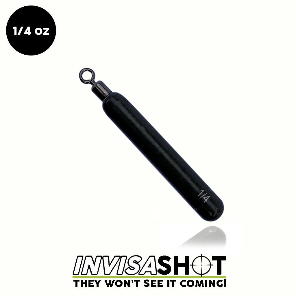 WOO! Tungsten Invisashot Cylinder Drop Shot Weight - Closed Eye - Image 3